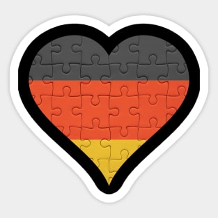German Jigsaw Puzzle Heart Design - Gift for German With Germany Roots Sticker